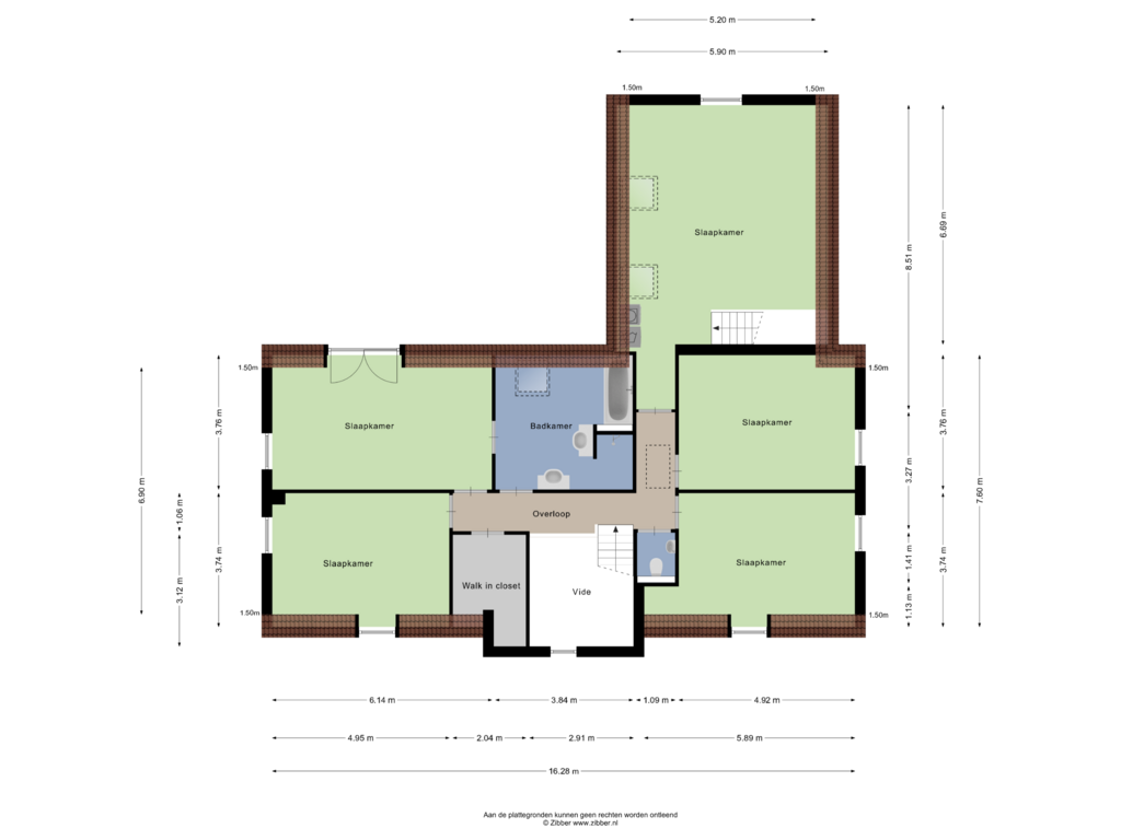 View floorplan of Eerste verdieping of Kuijperlaan 5