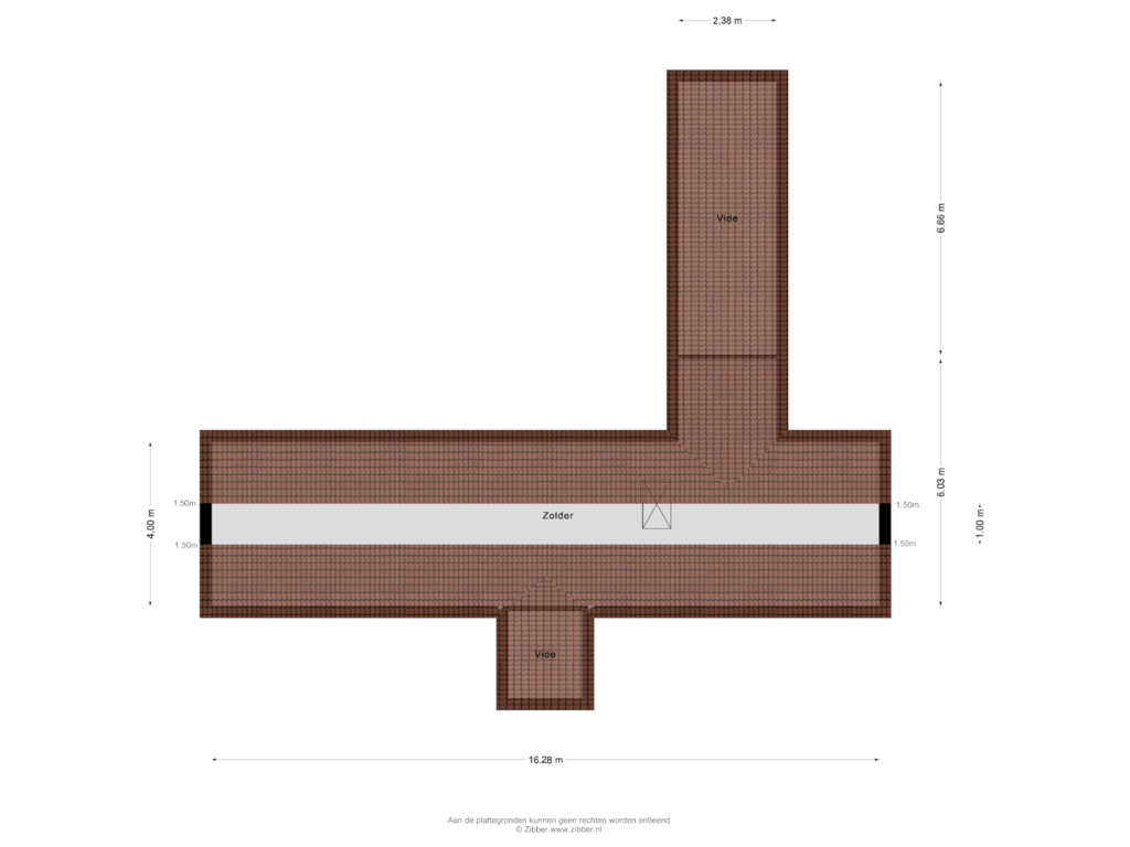 View floorplan of Zolder of Kuijperlaan 5