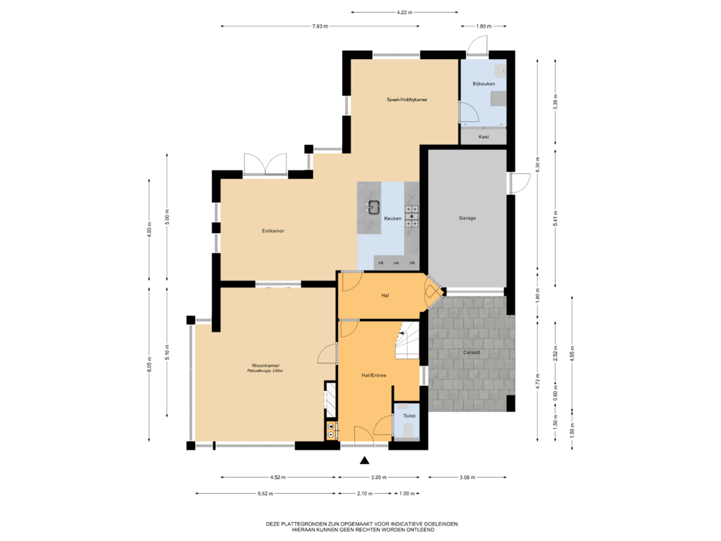 Bekijk plattegrond van Begane grond van Marktstraat 66