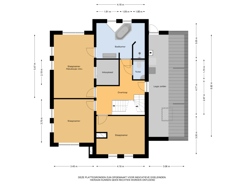 Bekijk plattegrond van 1e verdieping van Marktstraat 66