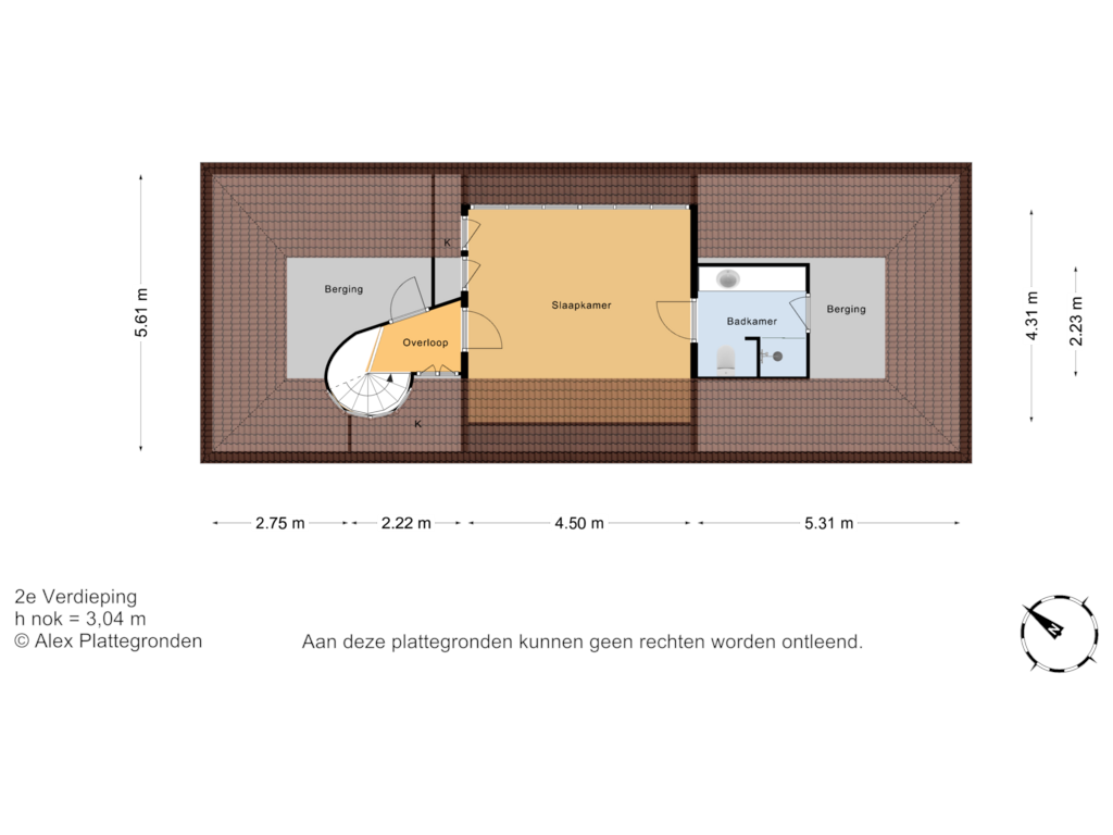 Bekijk plattegrond van 2e Verdieping van Koekoekslaan 6