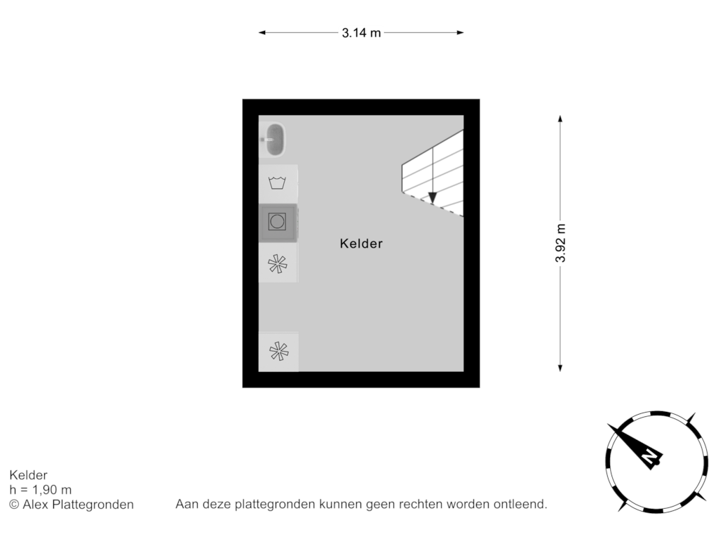 Bekijk plattegrond van Kelder van Koekoekslaan 6