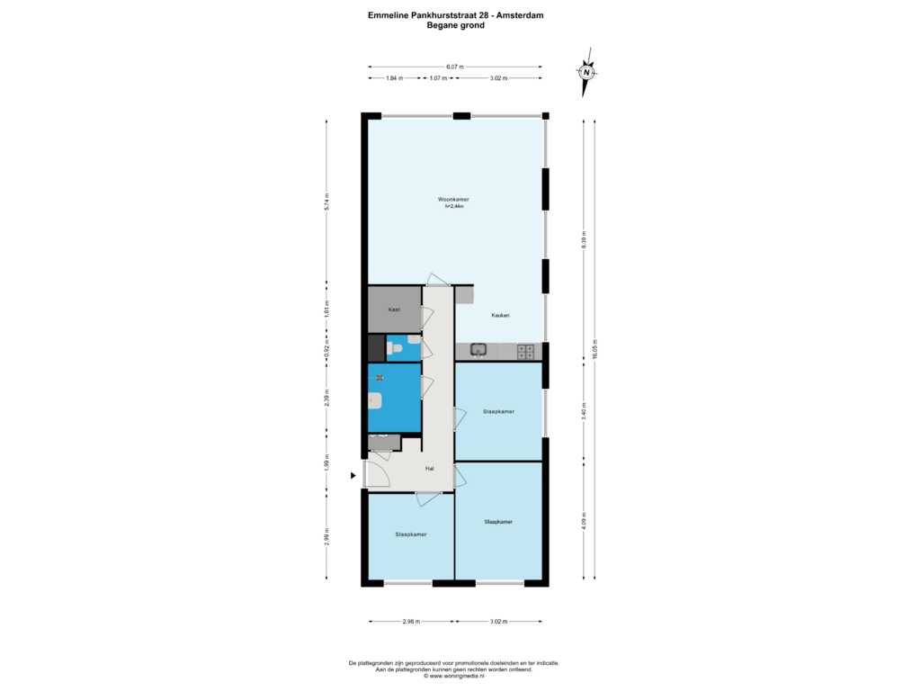 Bekijk plattegrond van Begane grond van Emmeline Pankhurststraat 28