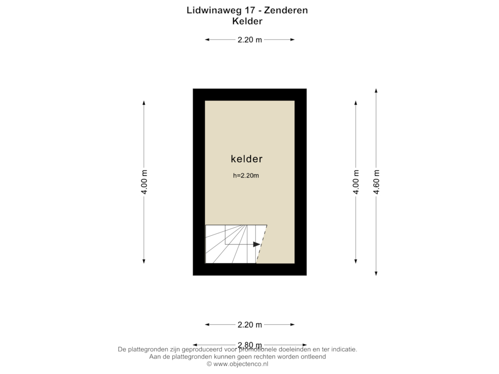 Bekijk plattegrond van Kelder van Lidwinaweg 17