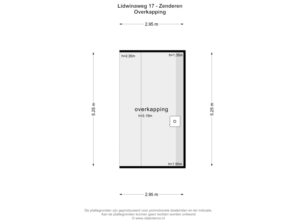 Bekijk plattegrond van Overkapping van Lidwinaweg 17