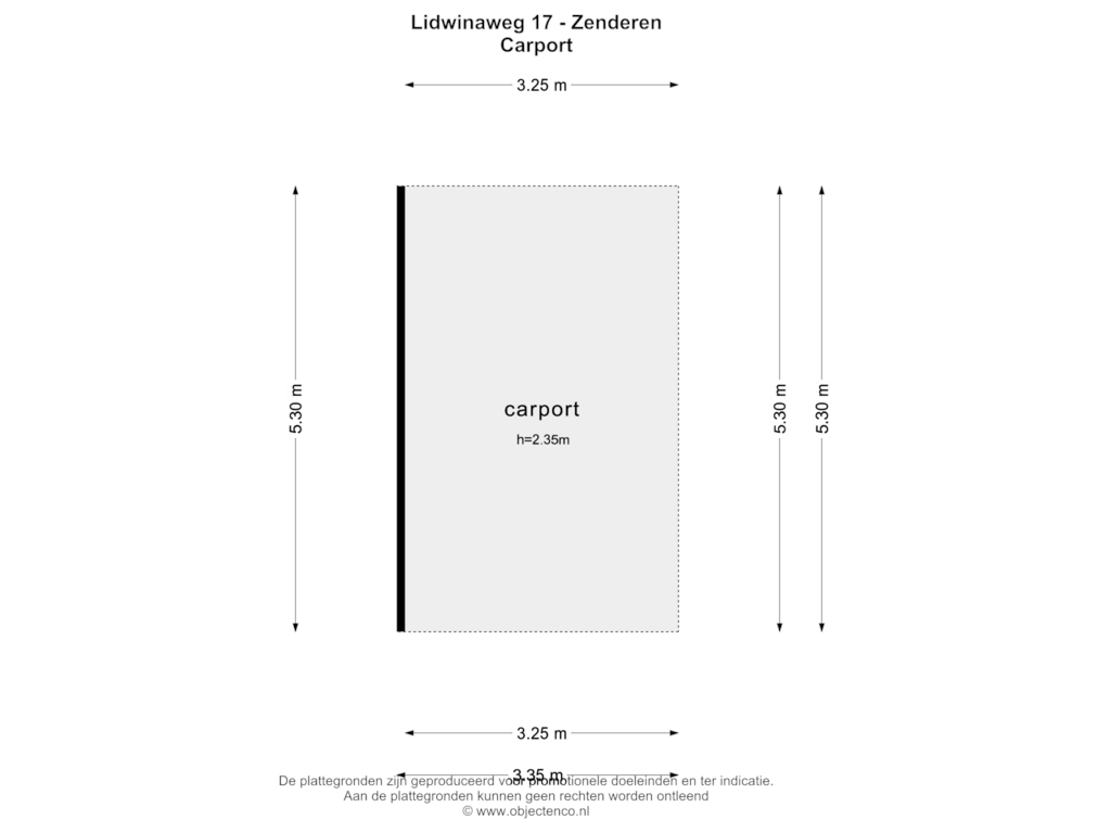 Bekijk plattegrond van Carport van Lidwinaweg 17