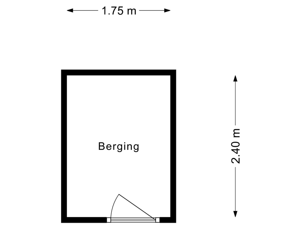 Bekijk plattegrond van Berging van Waterloostraat 48-A