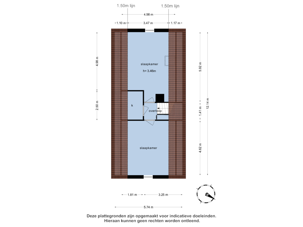 Bekijk plattegrond van 2e verdieping van Torenzeil 2