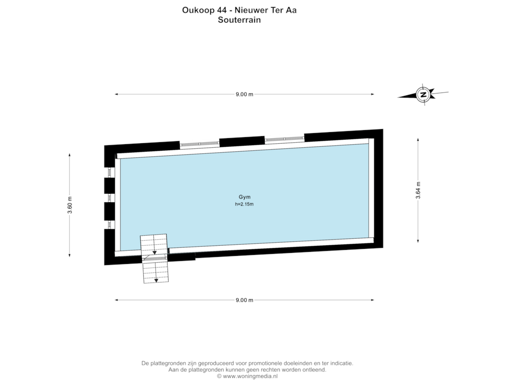 Bekijk plattegrond van Souterrain van Oukoop 44