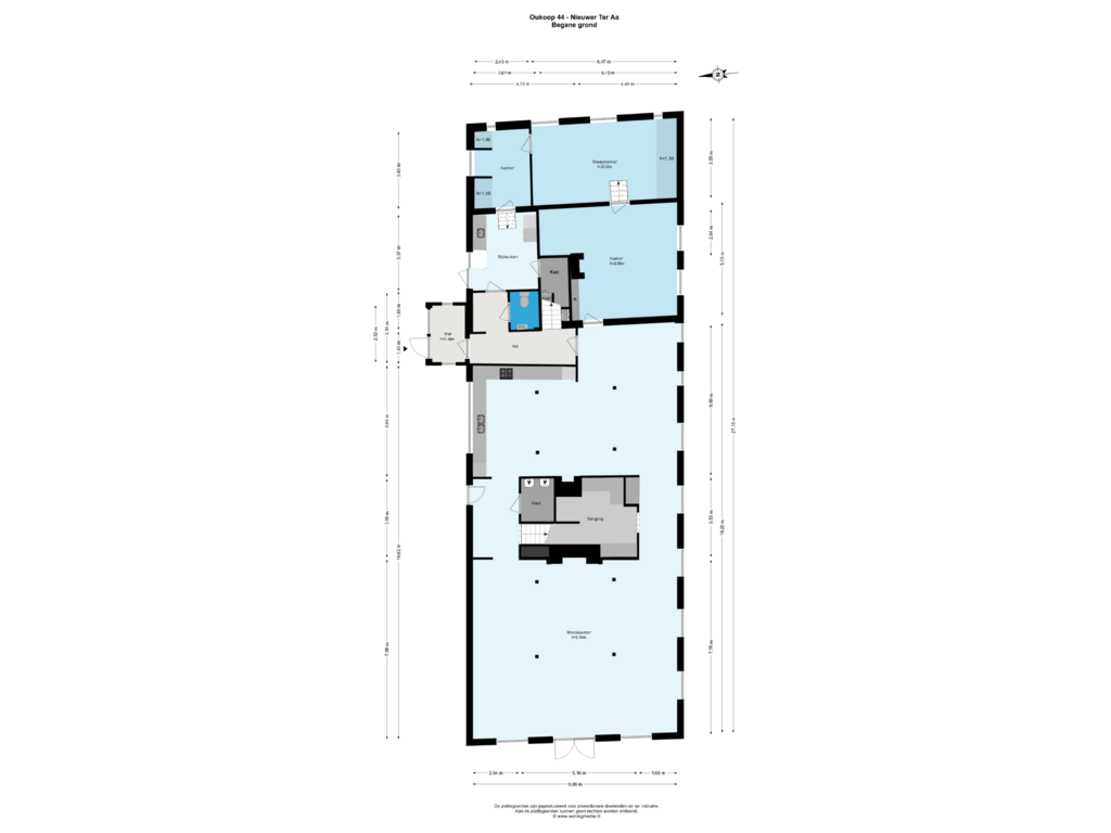 Bekijk plattegrond van Begane grond van Oukoop 44