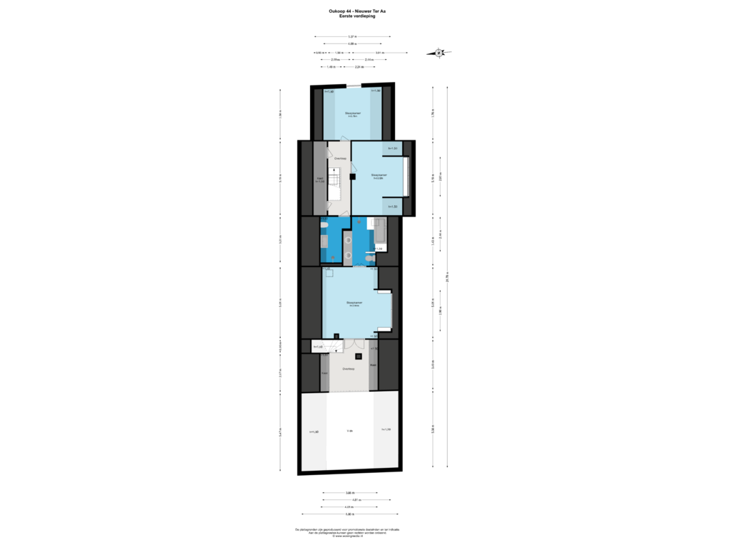 Bekijk plattegrond van Eerste verdieping van Oukoop 44