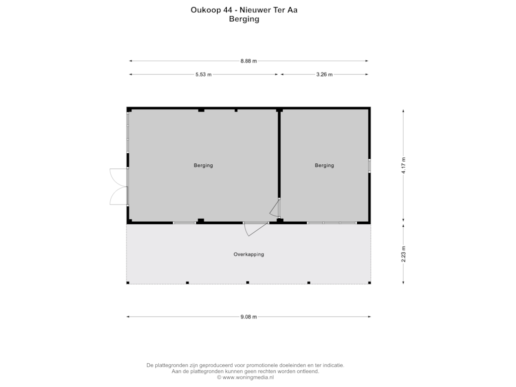 Bekijk plattegrond van Berging van Oukoop 44