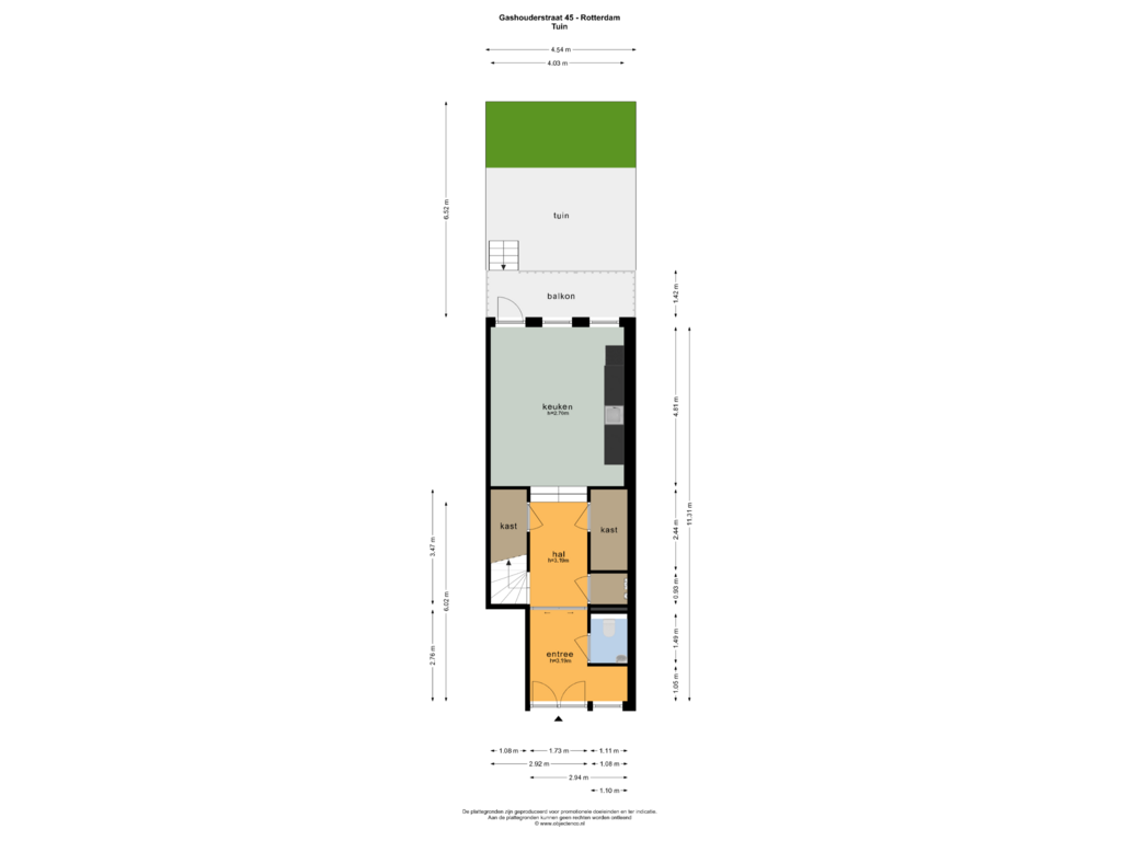 Bekijk plattegrond van TUIN van Gashouderstraat 45