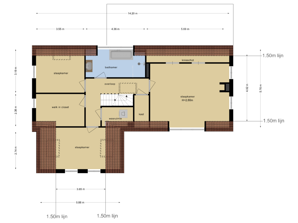 Bekijk plattegrond van Eerste Verdieping van Bavinkhof 2