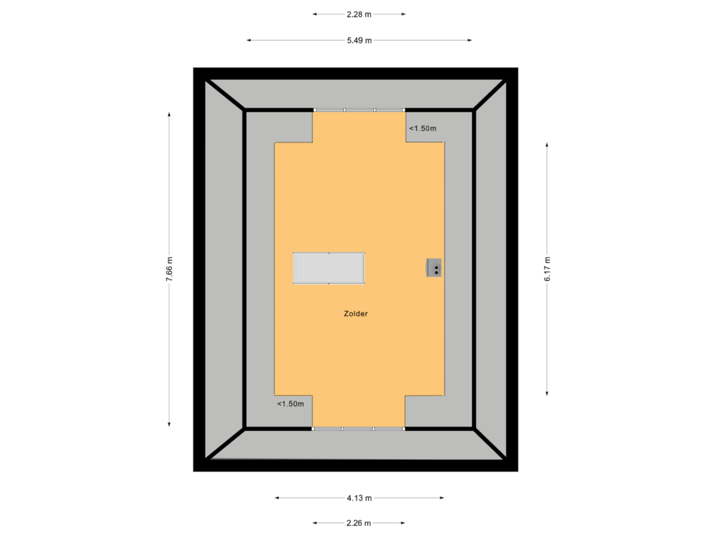 Bekijk plattegrond van Tweede verdieping van De Krijt 1