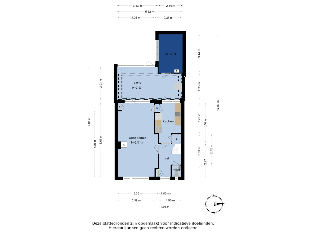 Bekijk plattegrond van Begane grond van Prins Hendrikkade 54