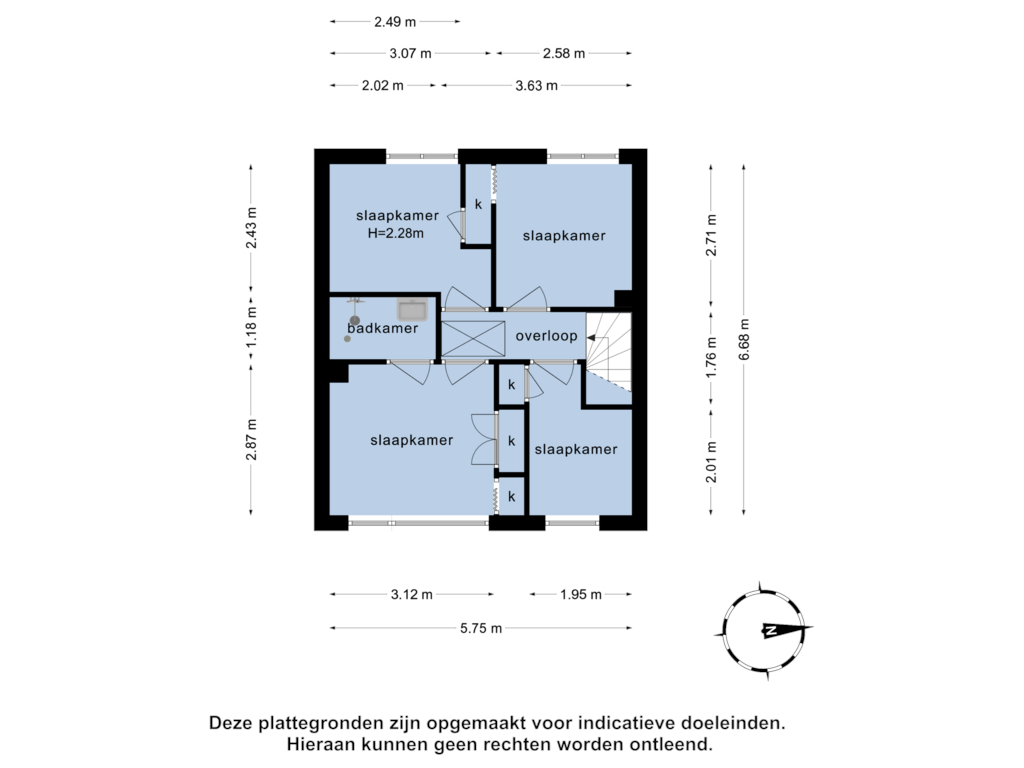 Bekijk plattegrond van 1e verdieping van Prins Hendrikkade 54