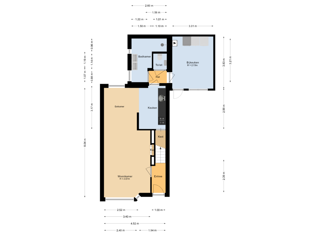 Bekijk plattegrond van Begane grond van Beekkerkstraat 2