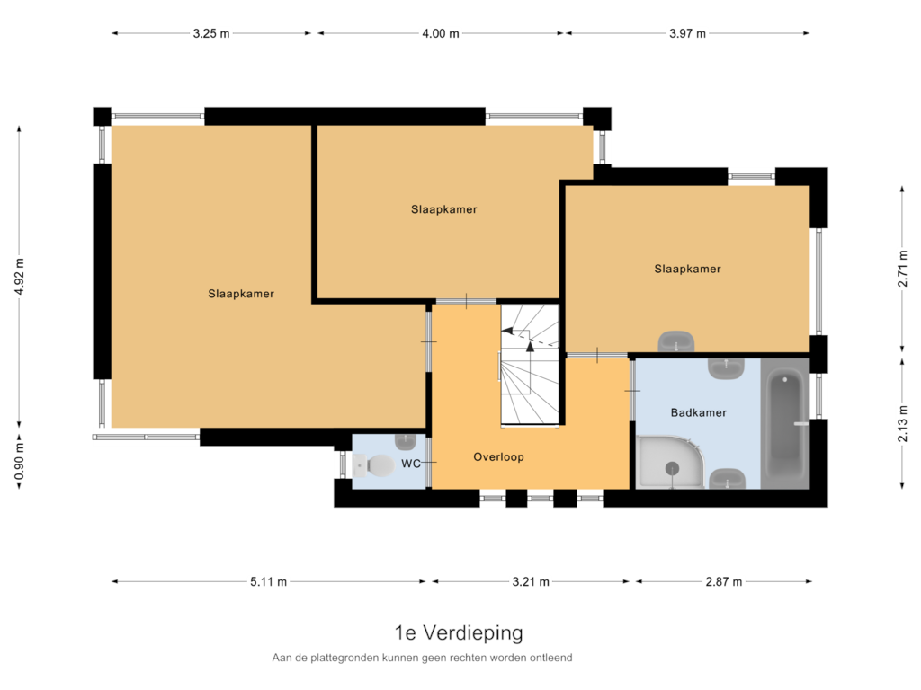 View floorplan of 1e Verdieping of Dr. F.W. Klaarenbeeksingel 45