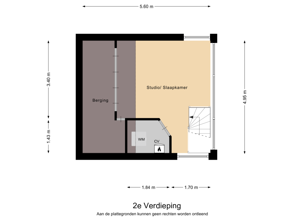 View floorplan of 2e Verdieping of Dr. F.W. Klaarenbeeksingel 45