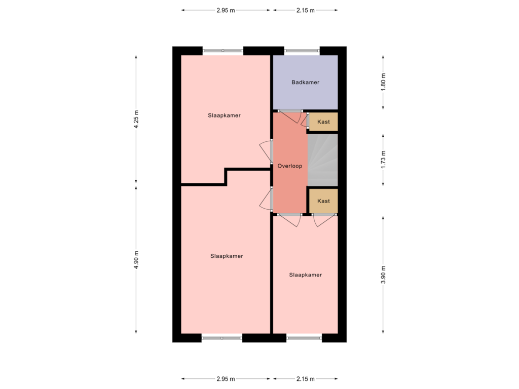 Bekijk plattegrond van Verdieping 1 van Huijgensstraat 63