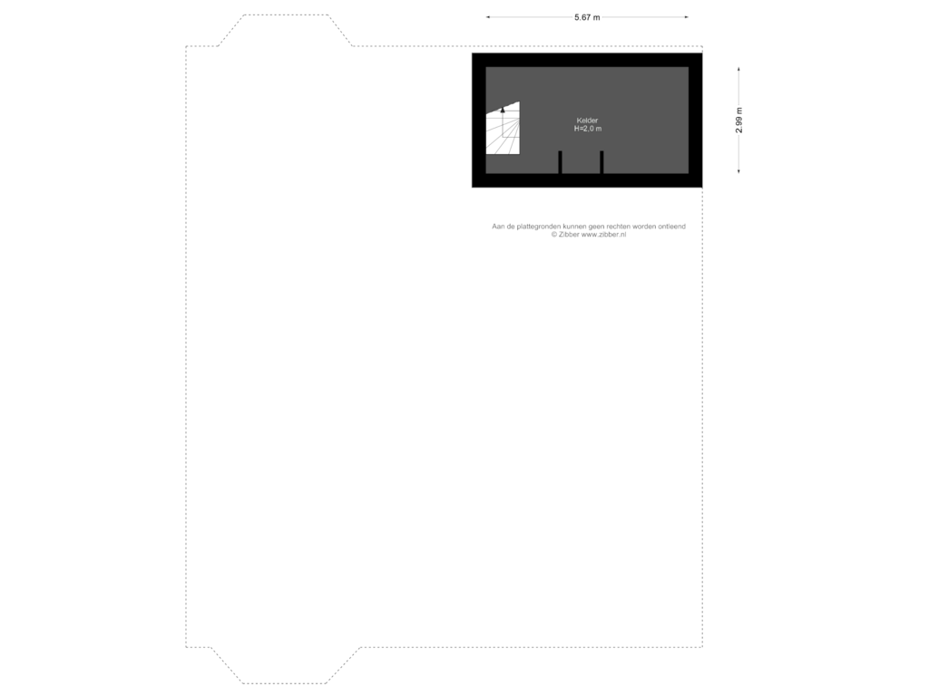 Bekijk plattegrond van Kelder van Noorderweg 93