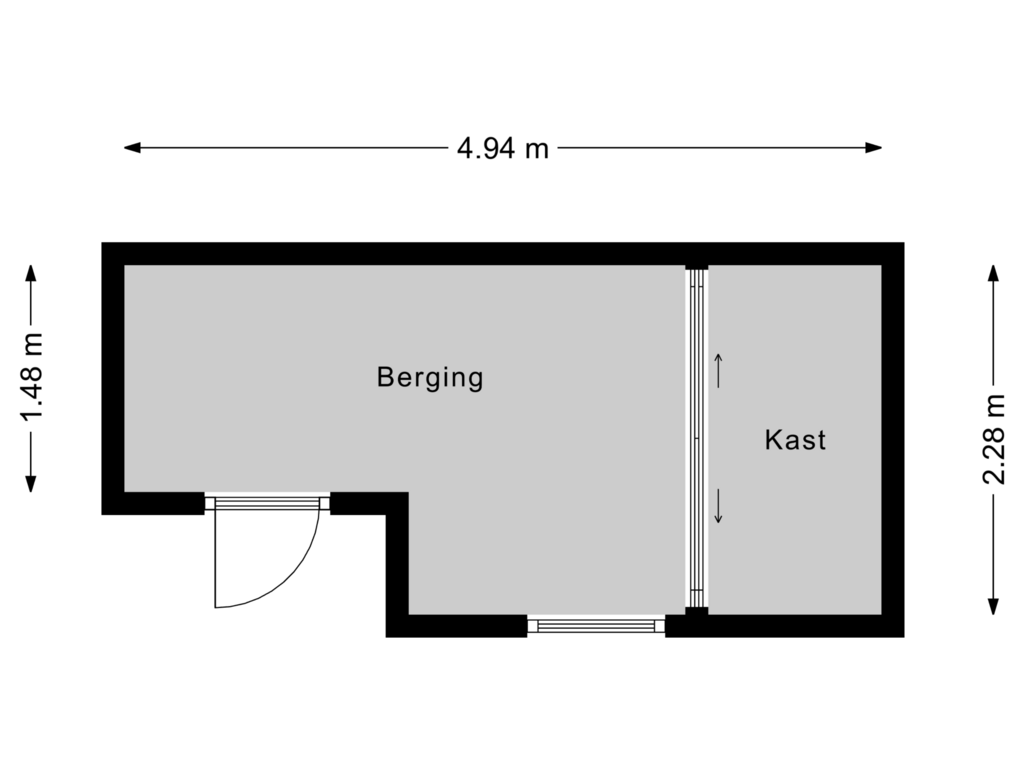 View floorplan of Berging of Achterste Kamp 23