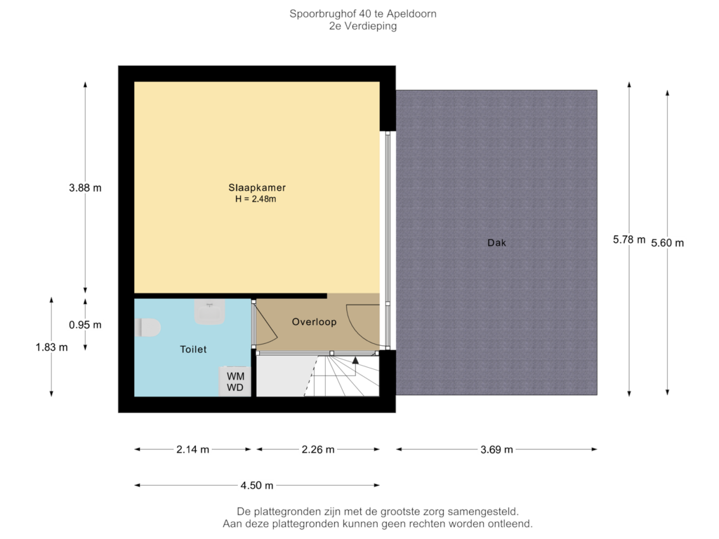 Bekijk plattegrond van 2e Verdieping van Spoorbrughof 40