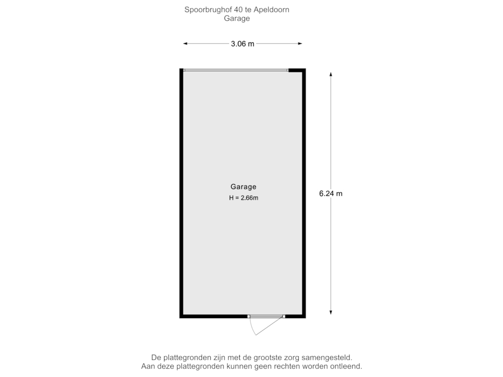 Bekijk plattegrond van Garage van Spoorbrughof 40