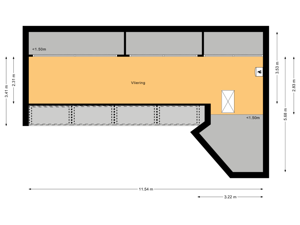 View floorplan of Eerste Verdieping of Damhert 4