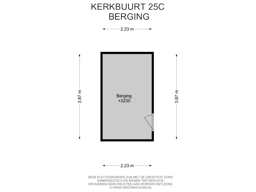 Bekijk plattegrond van Berging van Kerkbuurt 25-C