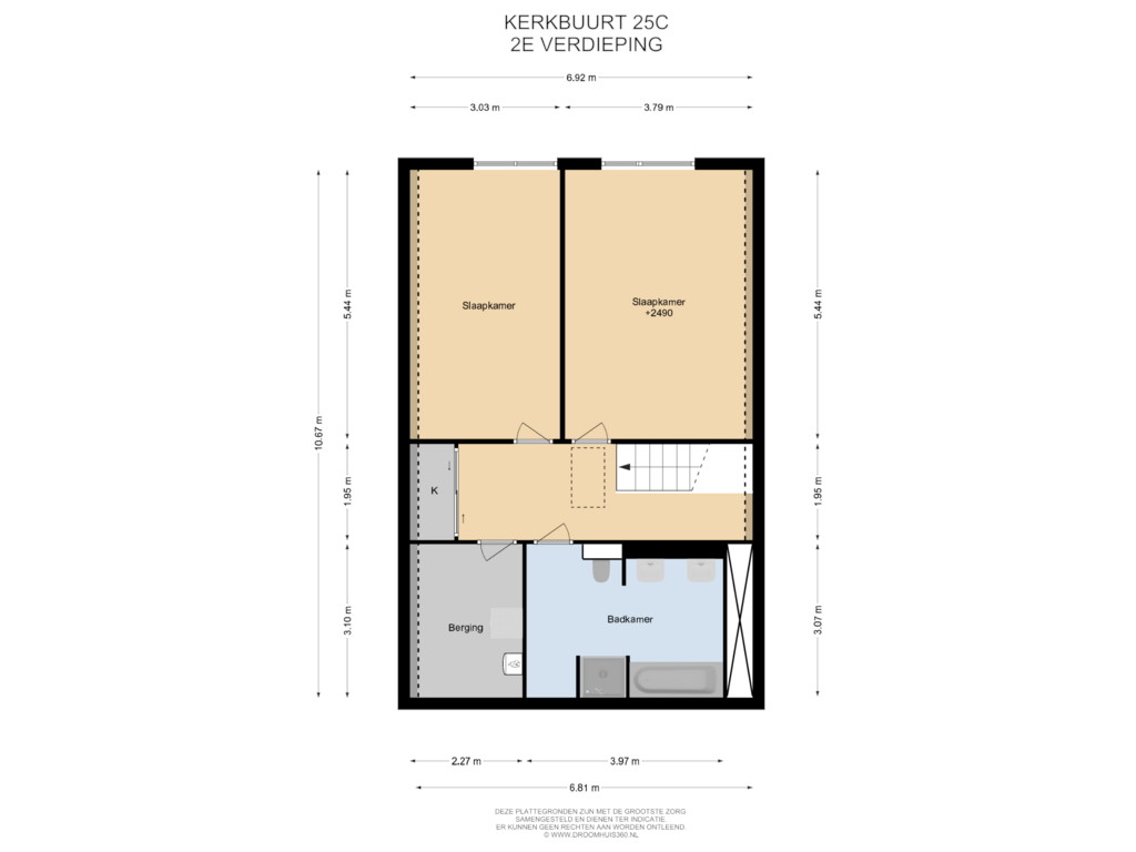 Bekijk plattegrond van 2E Verdieping van Kerkbuurt 25-C