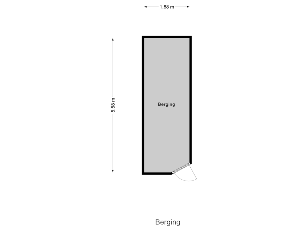 View floorplan of Berging of Grote Markt 8-B