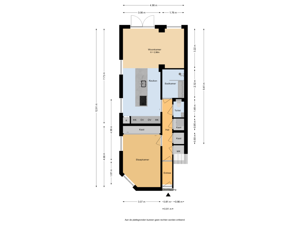 Bekijk plattegrond van Begane grond van Delfgaauwstraat 103-B