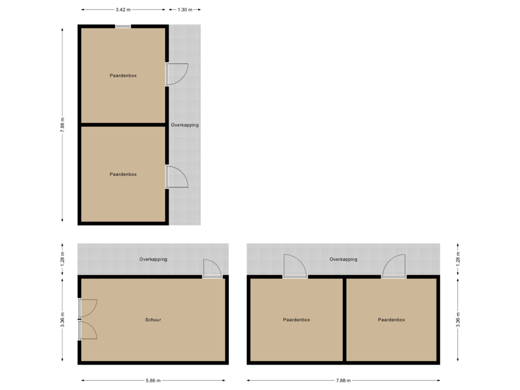 Bekijk plattegrond van Paardenbox van Boslaan 67