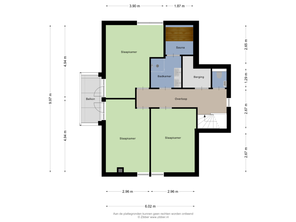 View floorplan of Eerste Verdieping of Eb en Vloed 2