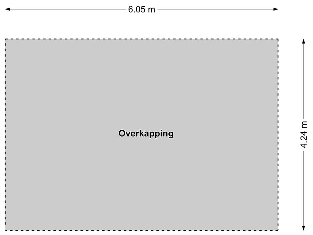 View floorplan of Overkapping of Dolderseweg 57-B