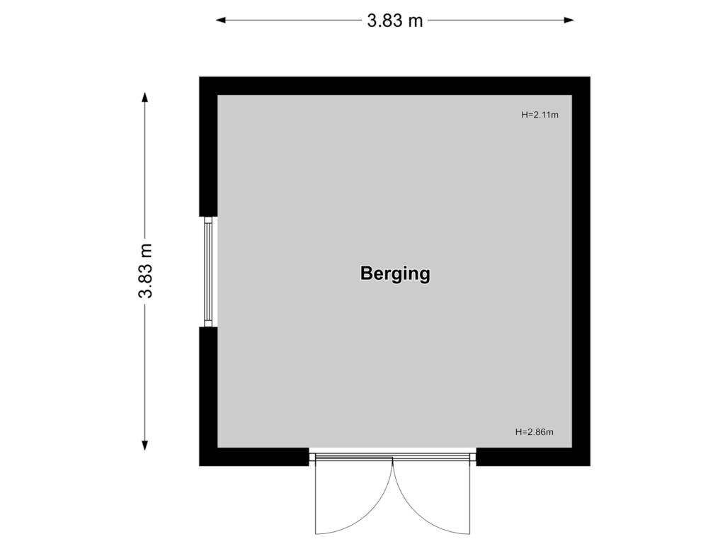 View floorplan of Berging 2 of Dolderseweg 57-B