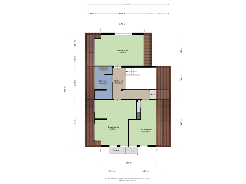 Bekijk plattegrond van Eerste Verdieping van Koriander-oord 3