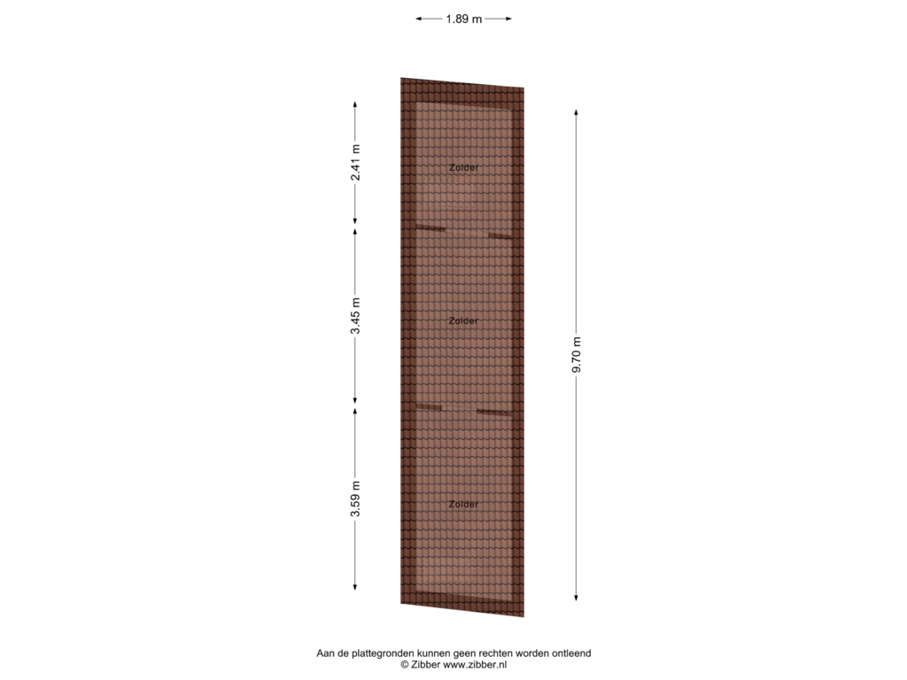 Bekijk plattegrond van Zolder van Kloosterstraat 25