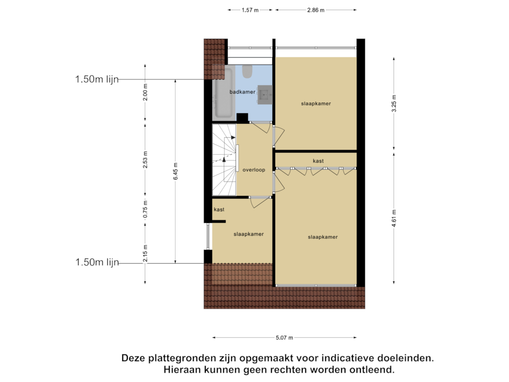 Bekijk plattegrond van Eerste Verdieping van Chopinstraat 7