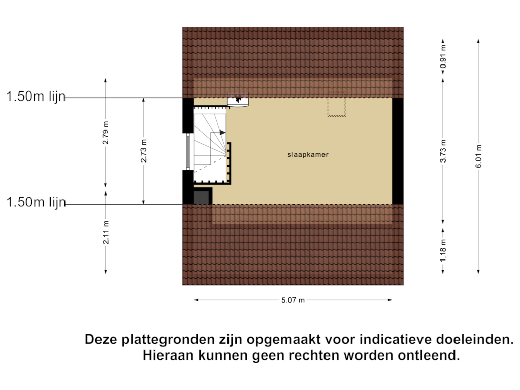 Bekijk plattegrond van Tweede Verdieping van Chopinstraat 7