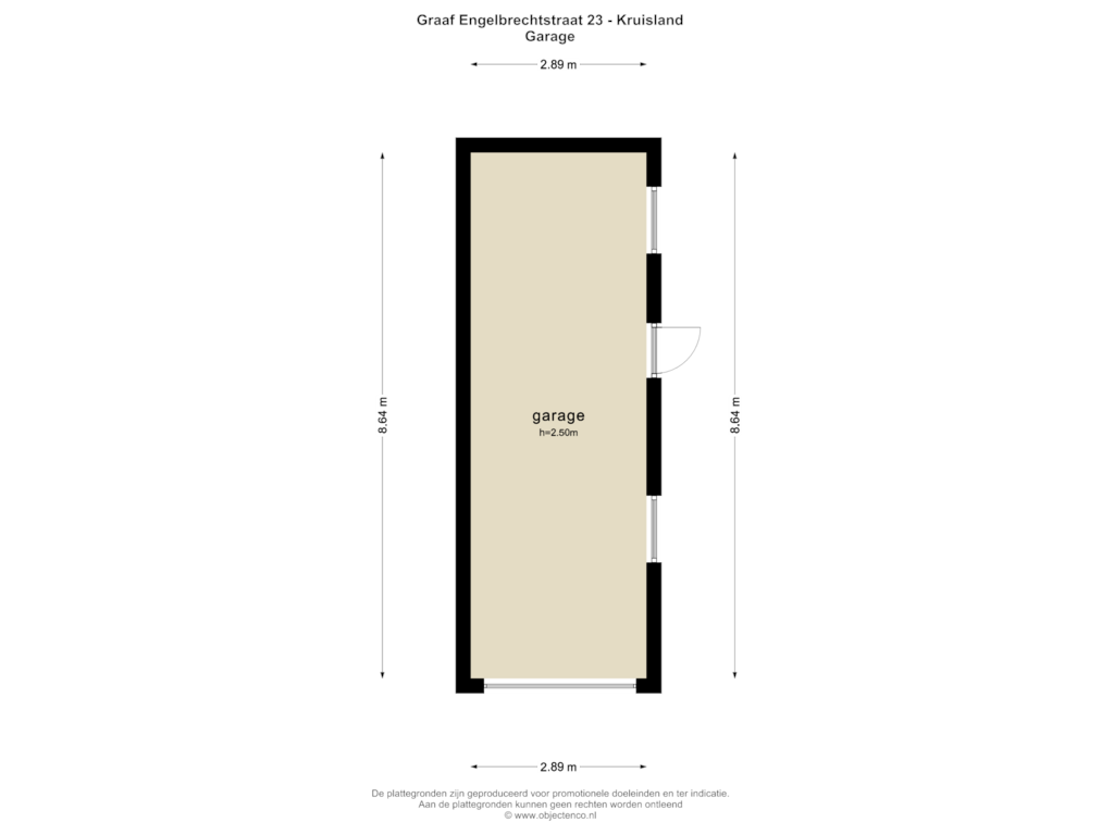 Bekijk plattegrond van GARAGE van Graaf Engelbrechtstraat 23