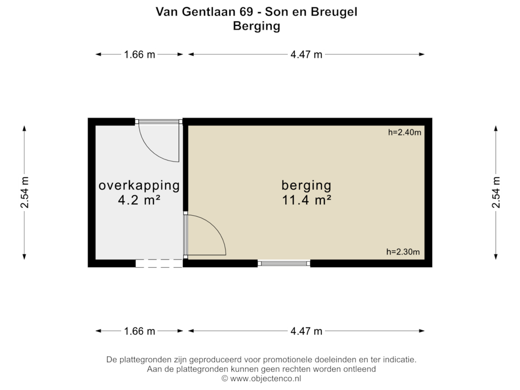 Bekijk plattegrond van Berging van van Gentlaan 69