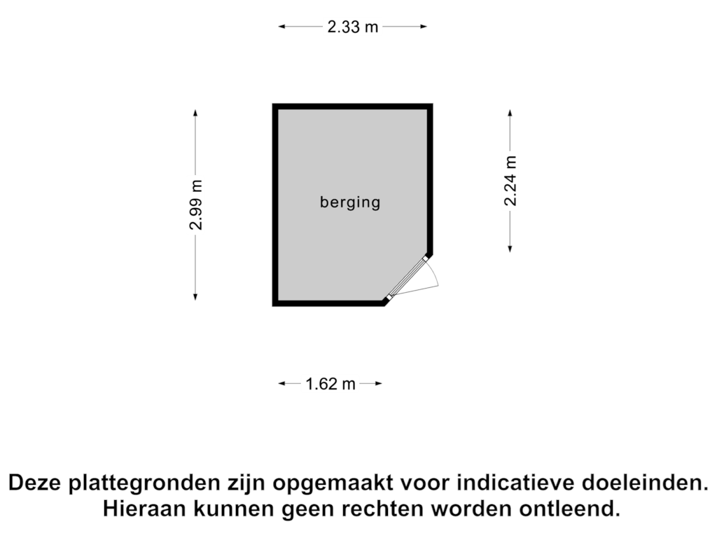 View floorplan of Berging of Wolverstraat 1-A