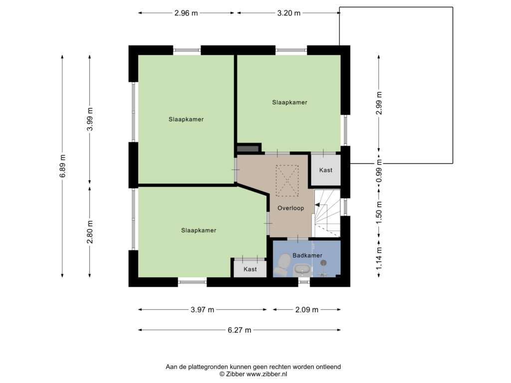 Bekijk plattegrond van Eerste verdieping van Schoolstraat 4