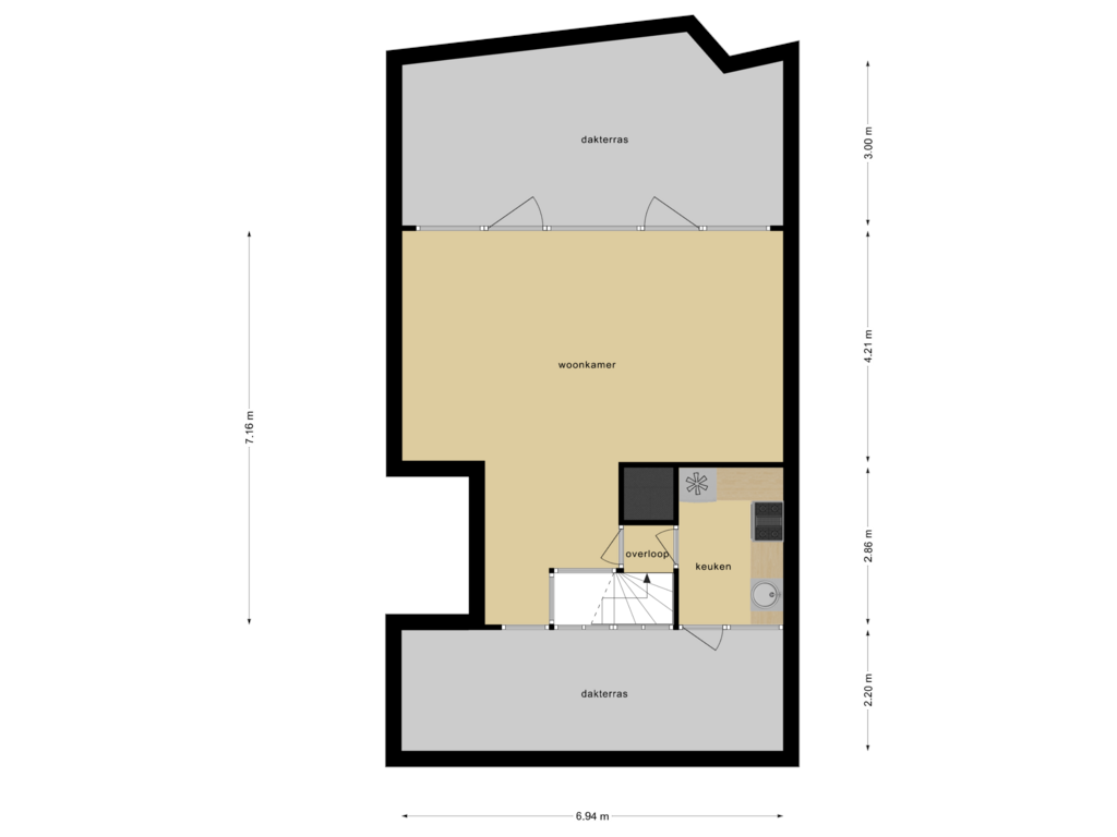 Bekijk plattegrond van Eerste Verdieping van Uilenburgerwerf 51