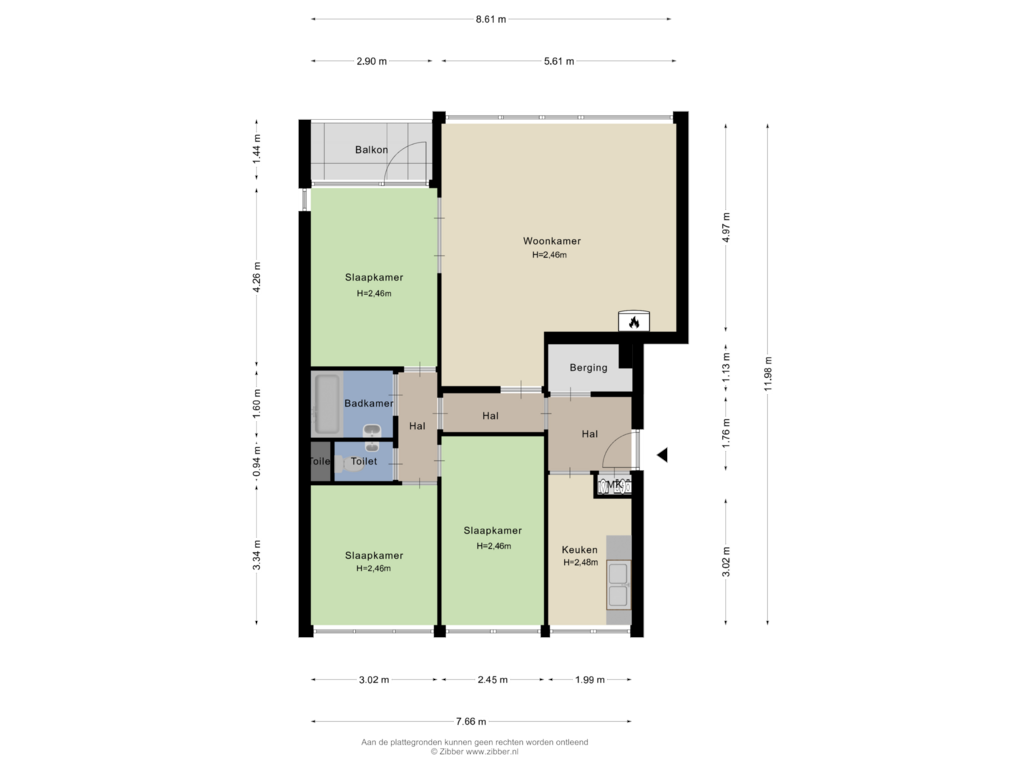 Bekijk plattegrond van Appartement van Tafelbergdreef 34