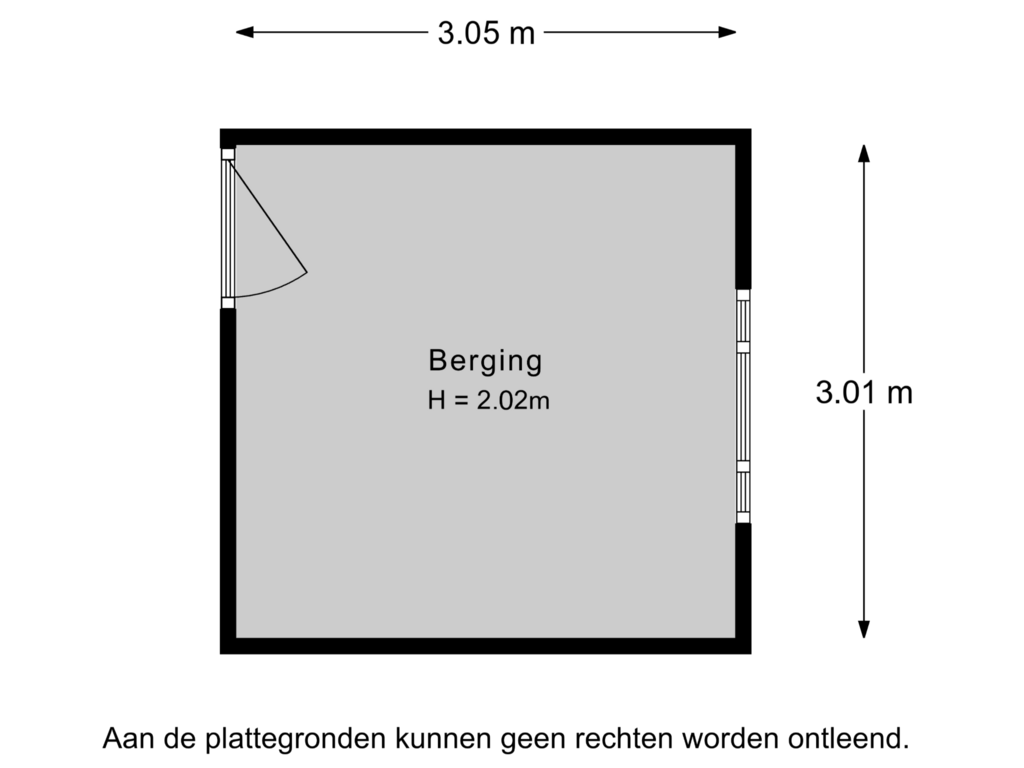 View floorplan of Berging of Noorderhavenkade 86-B