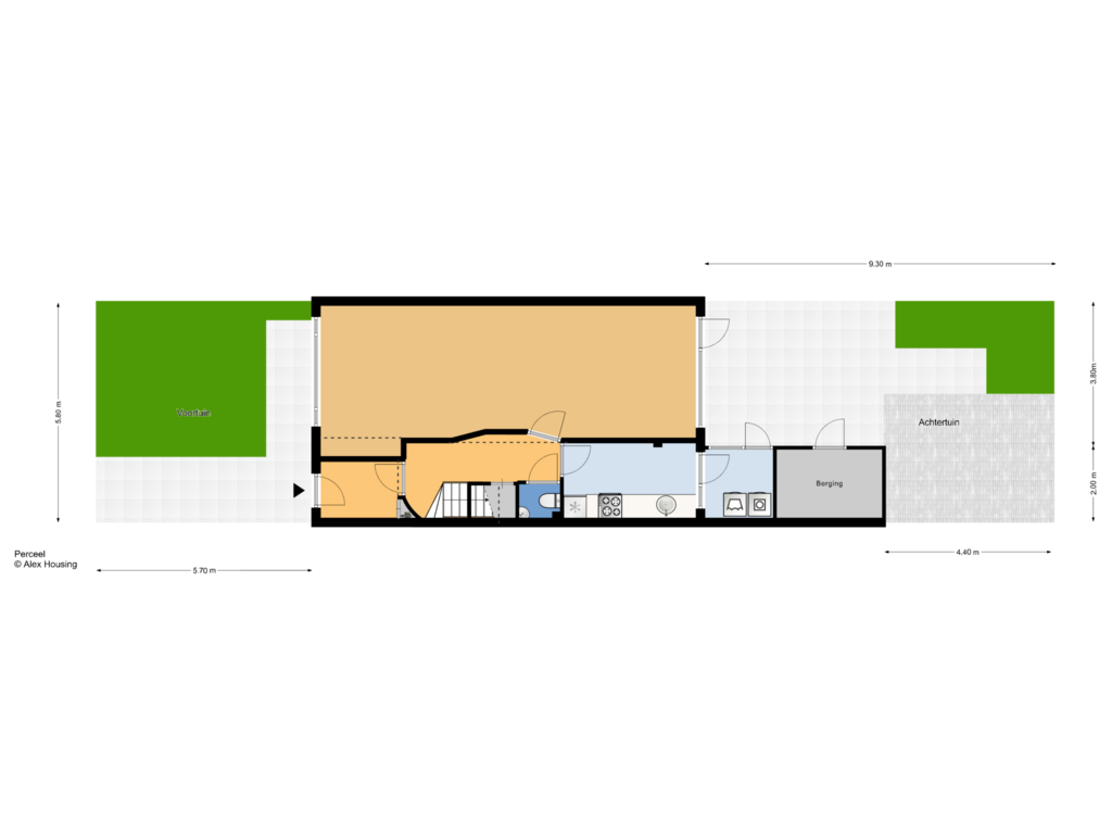 View floorplan of Perceel of Hogerbeetsstraat 10